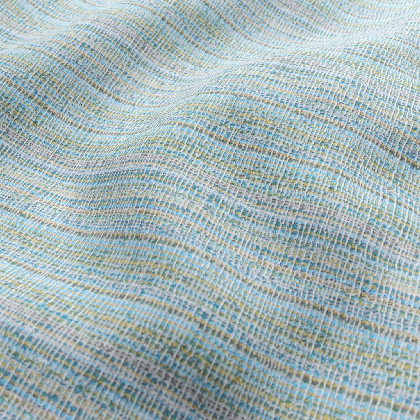JF Fabrics FibreGuard Outdoor SHIPWRECK 65 Fabric Abstract, Plain Light Blue, Teal, Yellow, White, Grey  Boucle, Texture, Outdoor - 9467365 J9301