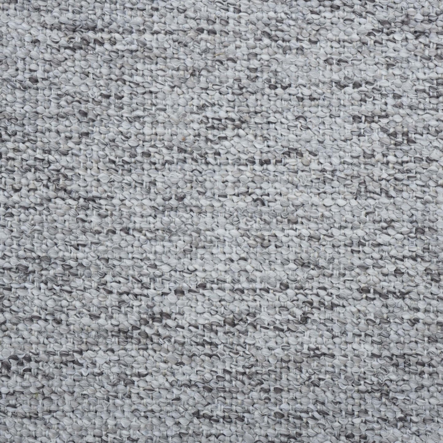 Grey textured boucle woven fabric with a subtle heather pattern.