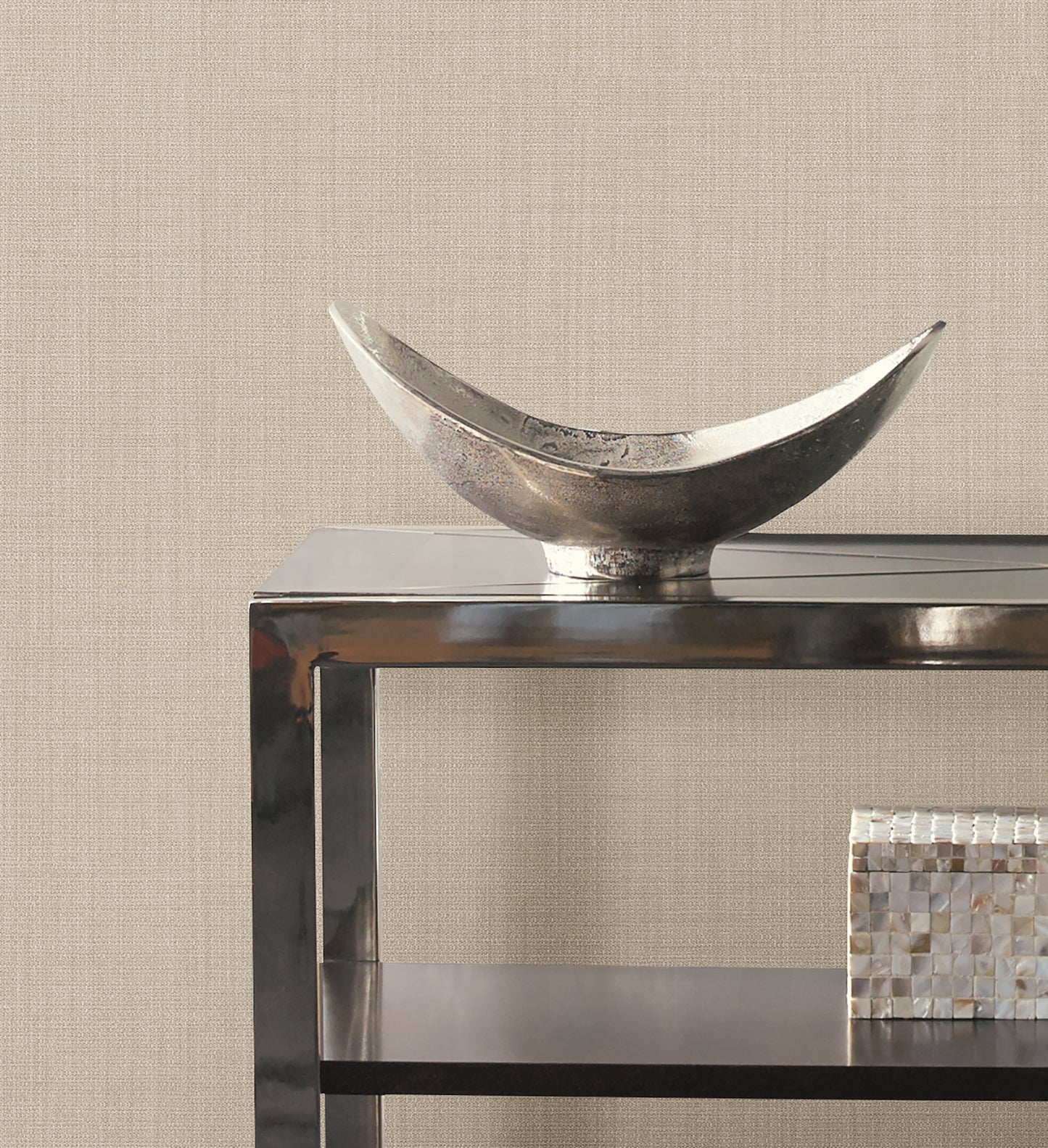 York Wallcoverings Signature Textures Resource Library Sofia Weave Linen Wallpaper Traditional Textures Beiges   - SI15862