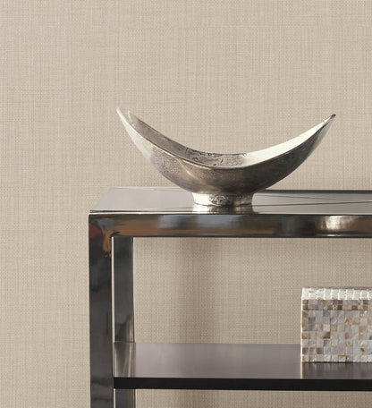 York Wallcoverings Signature Textures Resource Library Sofia Weave Linen Wallpaper Traditional Textures Beiges   - SI15862