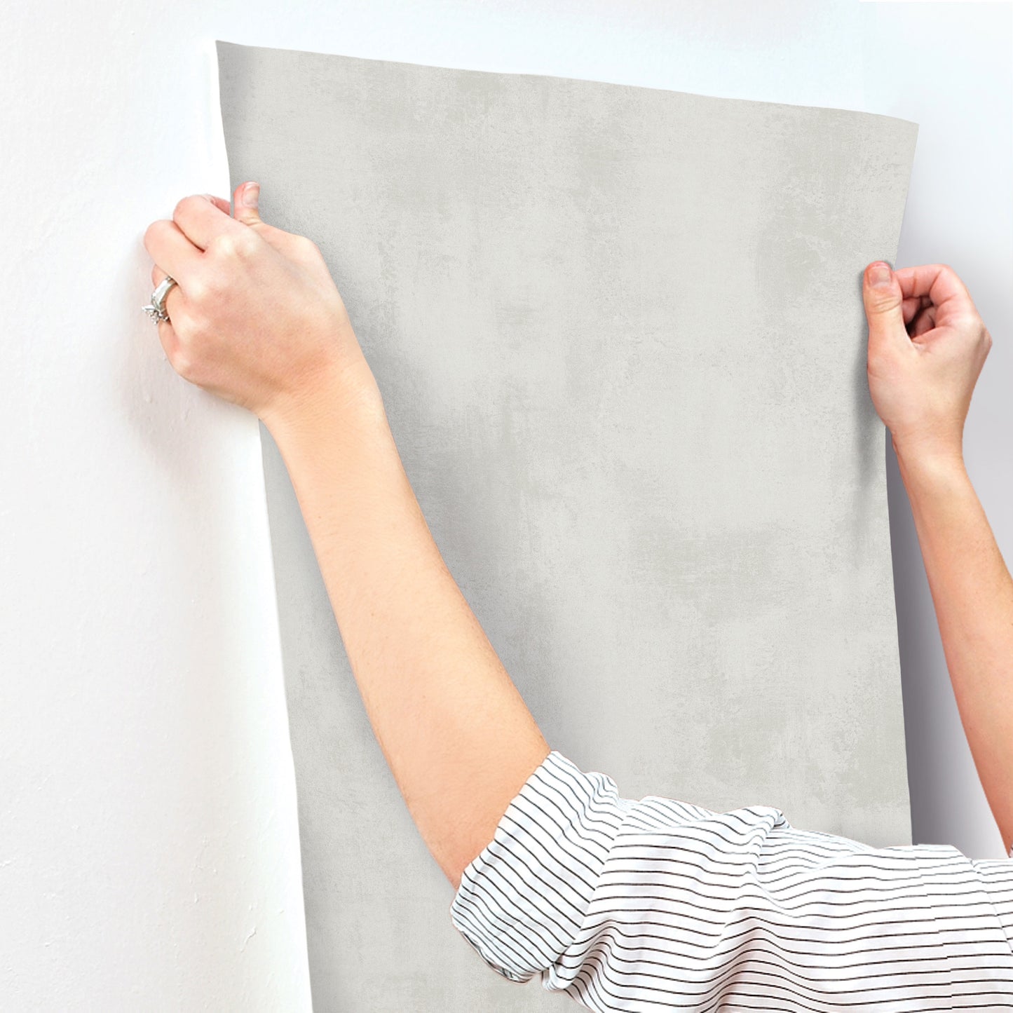 York Wallcoverings Signature Textures Resource Library Italian Plaster Fog Wallpaper Traditional Textures Whites and Off-Whites   - SI18563