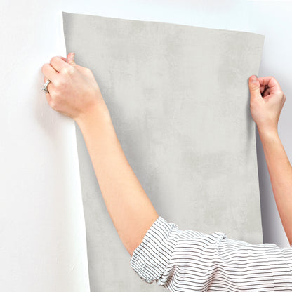 York Wallcoverings Signature Textures Resource Library Italian Plaster Fog Wallpaper Traditional Textures Whites and Off-Whites   - SI18563