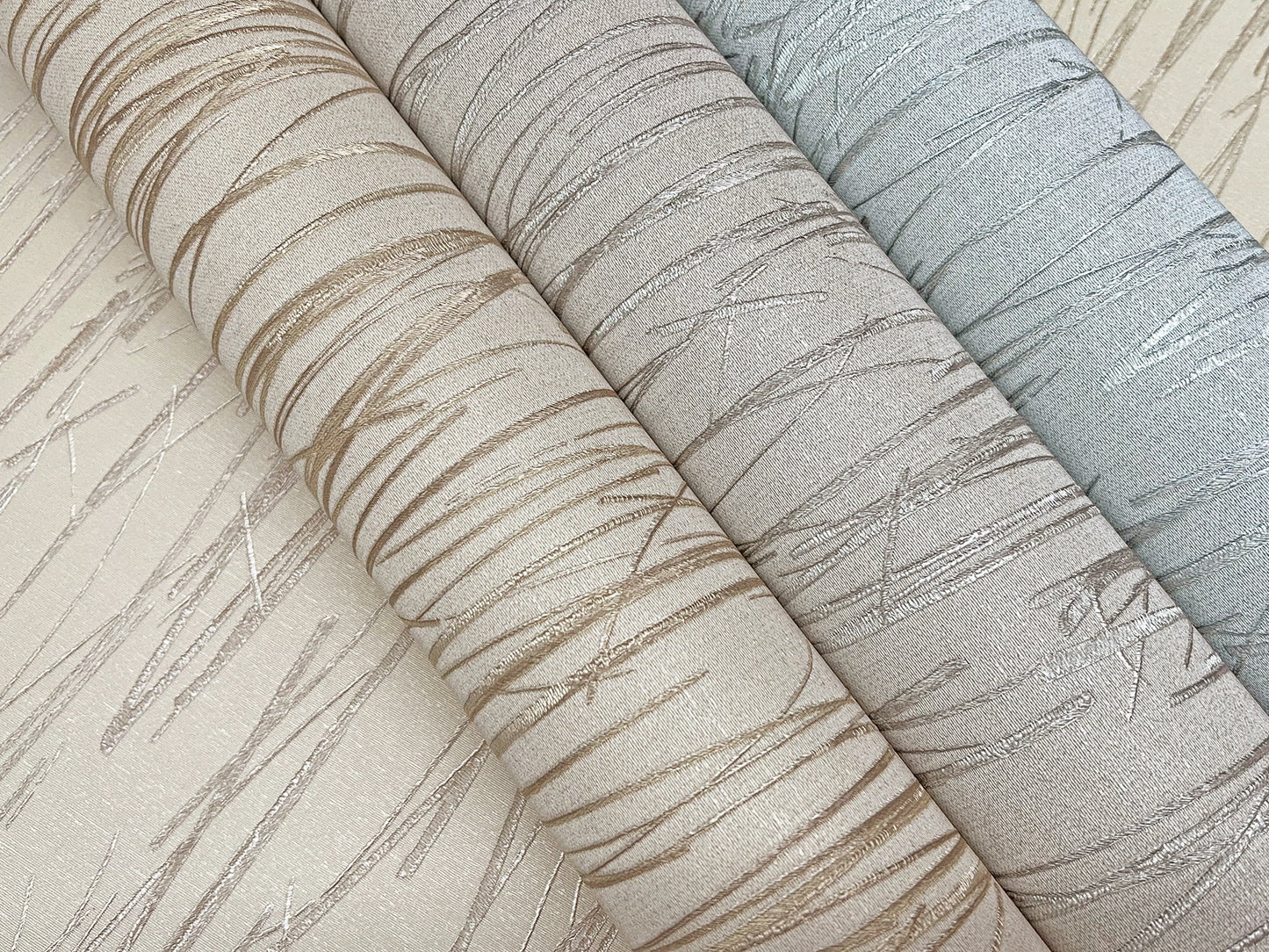 York Wallcoverings Signature Textures Resource Library Piedmont Bamboo Linen Wallpaper Modern Raised Prints Whites and Off-Whites   - SI20713