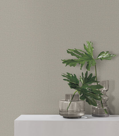 York Wallcoverings Signature Textures Resource Library Su Tela Taupe Wallpaper Modern Textures Greys   - SI20869