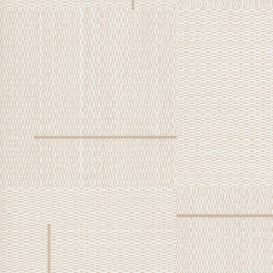 York Wallcoverings Signature Textures Resource Library Geo Block Weave Linen Wallpaper Modern Geometrics Beiges   - SI24900