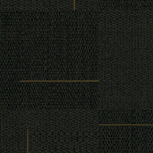York Wallcoverings Signature Textures Resource Library Geo Block Weave Black Wallpaper Modern Geometrics Blacks   - SI24905