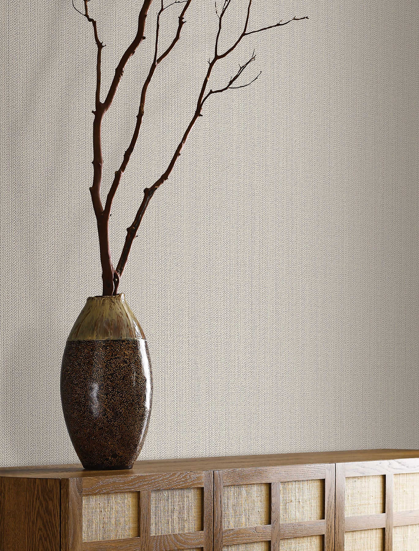 York Wallcoverings Signature Textures Resource Library Dutch Braid Linen Wallpaper Transitional Textures Beiges   - SI24931