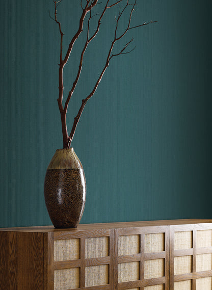 York Wallcoverings Signature Textures Resource Library Dutch Braid Teal Wallpaper Transitional Textures Blues   - SI24934