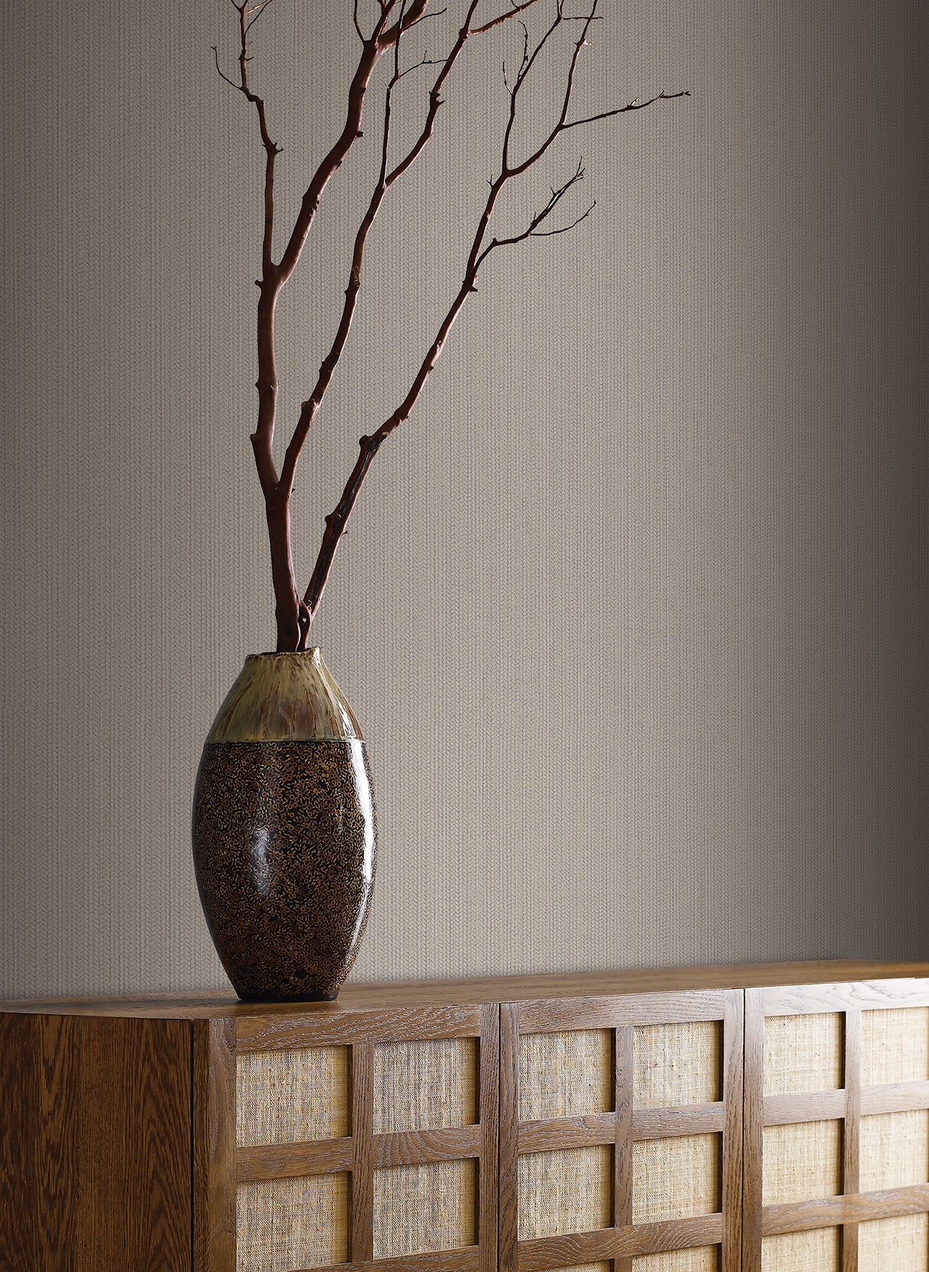 York Wallcoverings Signature Textures Resource Library Dutch Braid Taupe Wallpaper Transitional Textures Beiges   - SI24935