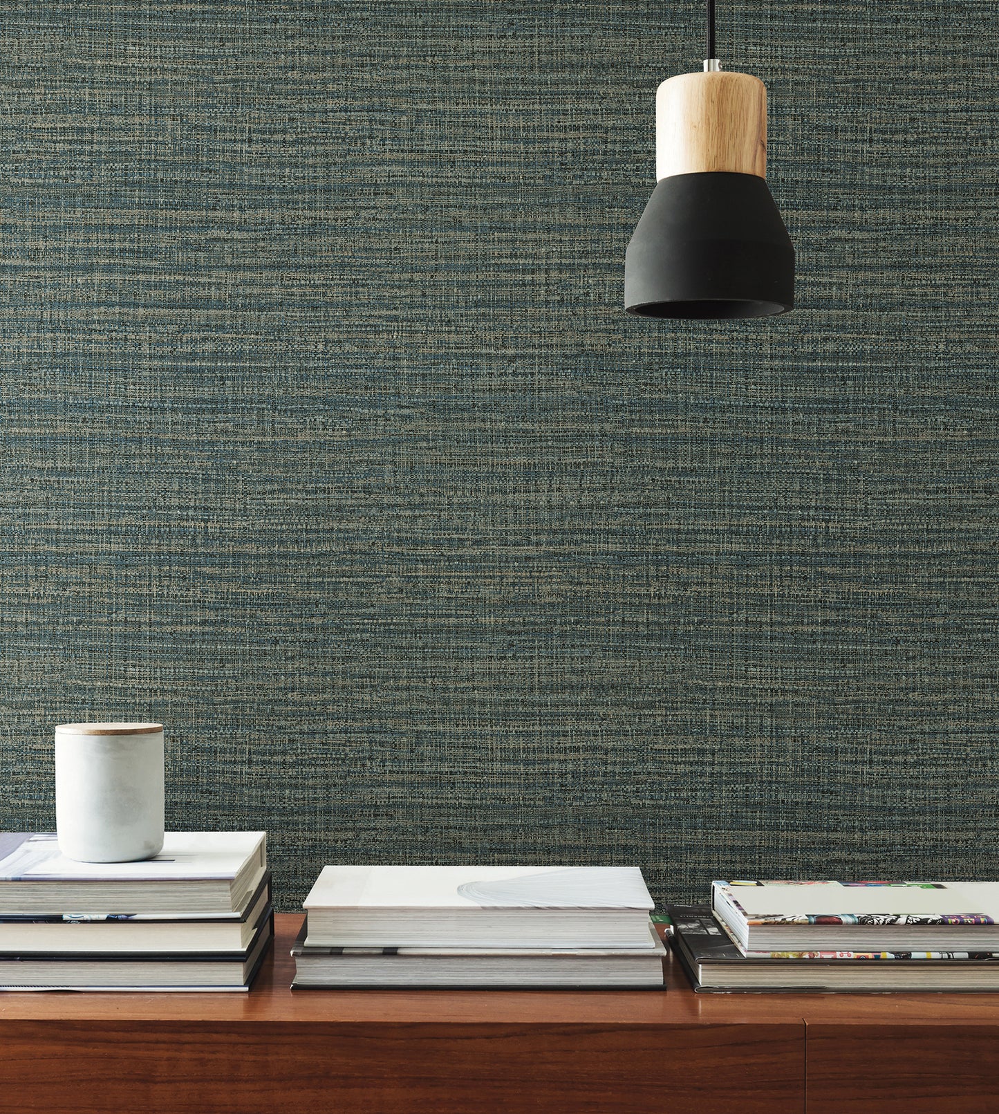 York Wallcoverings Signature Textures Resource Library Scotland Tweed Ocean Wallpaper Traditional Textures Blues   - SI24973