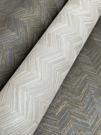 York Wallcoverings Signature Textures Resource Library Raised Chevron Royal Blue Wallpaper Modern Chevron and Houndstooth Blues   - SI25364