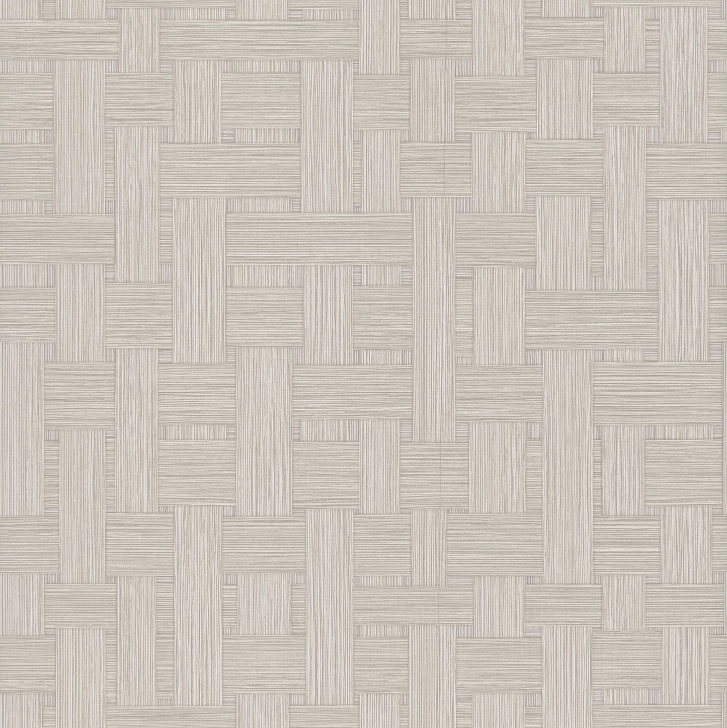 Light beige basket-weave pattern with interlocking rectangular strips; textured wallpaper design.