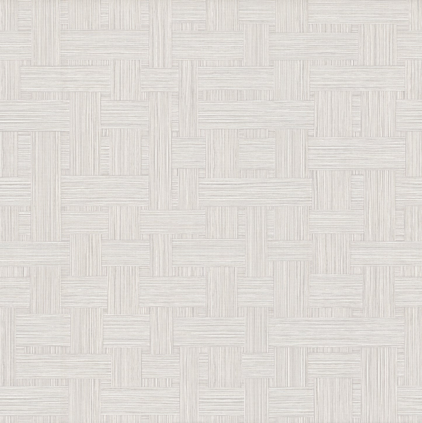 Light gray basketweave textured pattern with interlocking rectangular panels, ideal for wallpaper or upholstery.