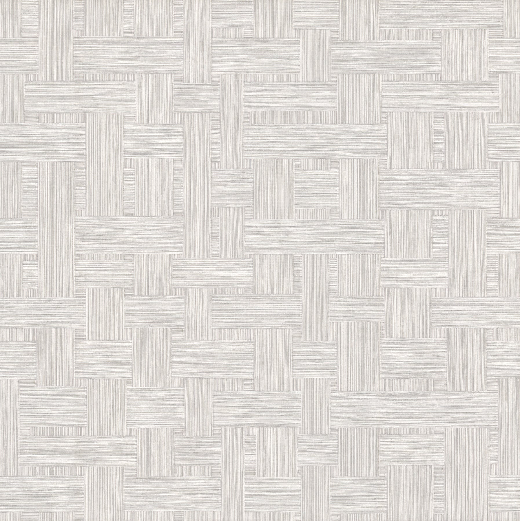 Light gray basketweave textured pattern with interlocking rectangular panels, ideal for wallpaper or upholstery.