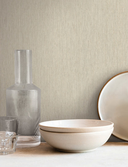 York Wallcoverings York Wallcoverings Lilah Wheat Wallpaper Weaves Traditional Wheat  Wallpaper - SI25771
