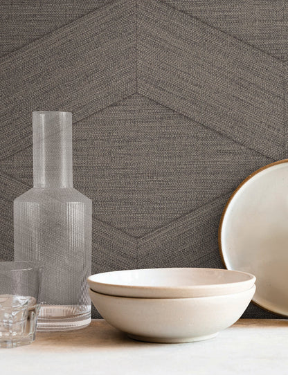 York Wallcoverings York Wallcoverings Huntsman Mushroom Wallpaper Geometrics Transitional Mushroom  Wallpaper - SI25834