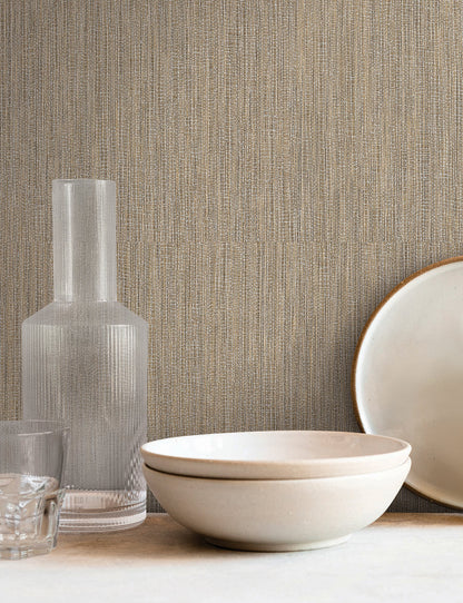 York Wallcoverings York Wallcoverings Washed Ramie Oyster Wallpaper Faux Grasscloth Lodge Oyster  Wallpaper - SI25851