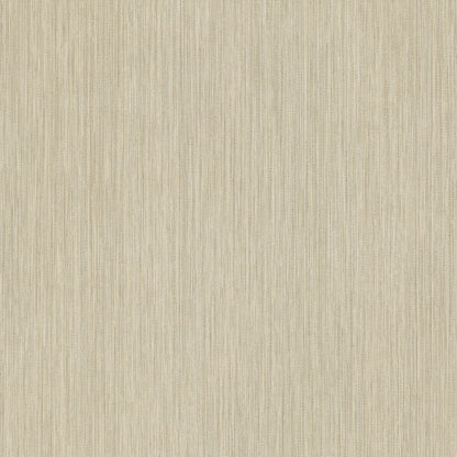 Beige linen-textured fabric with subtle vertical stripes; warm, neutral material suitable for decor or upholstery.