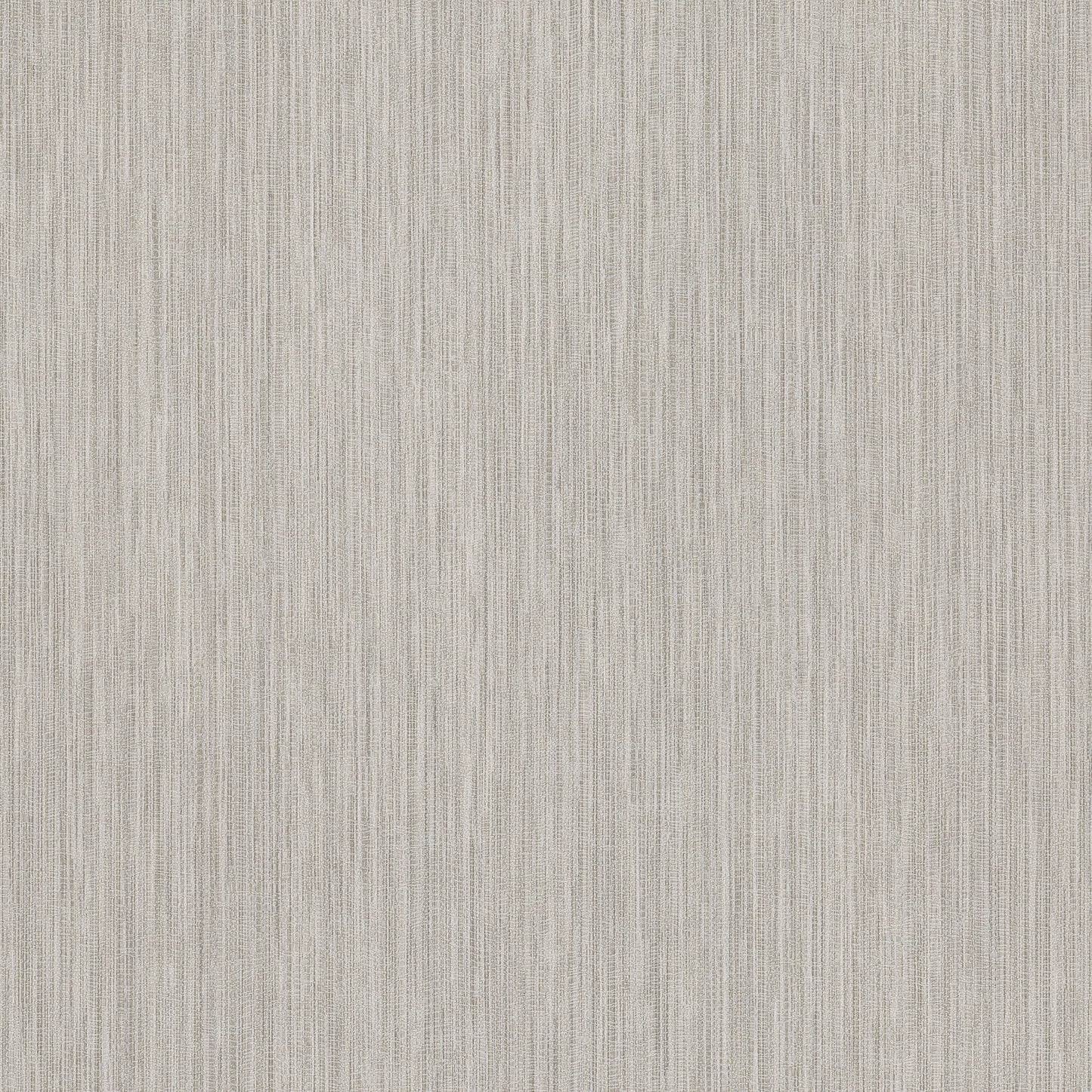 Dove grey wallpaper with a washed ramie faux-grasscloth texture and subtle vertical weave lines.
