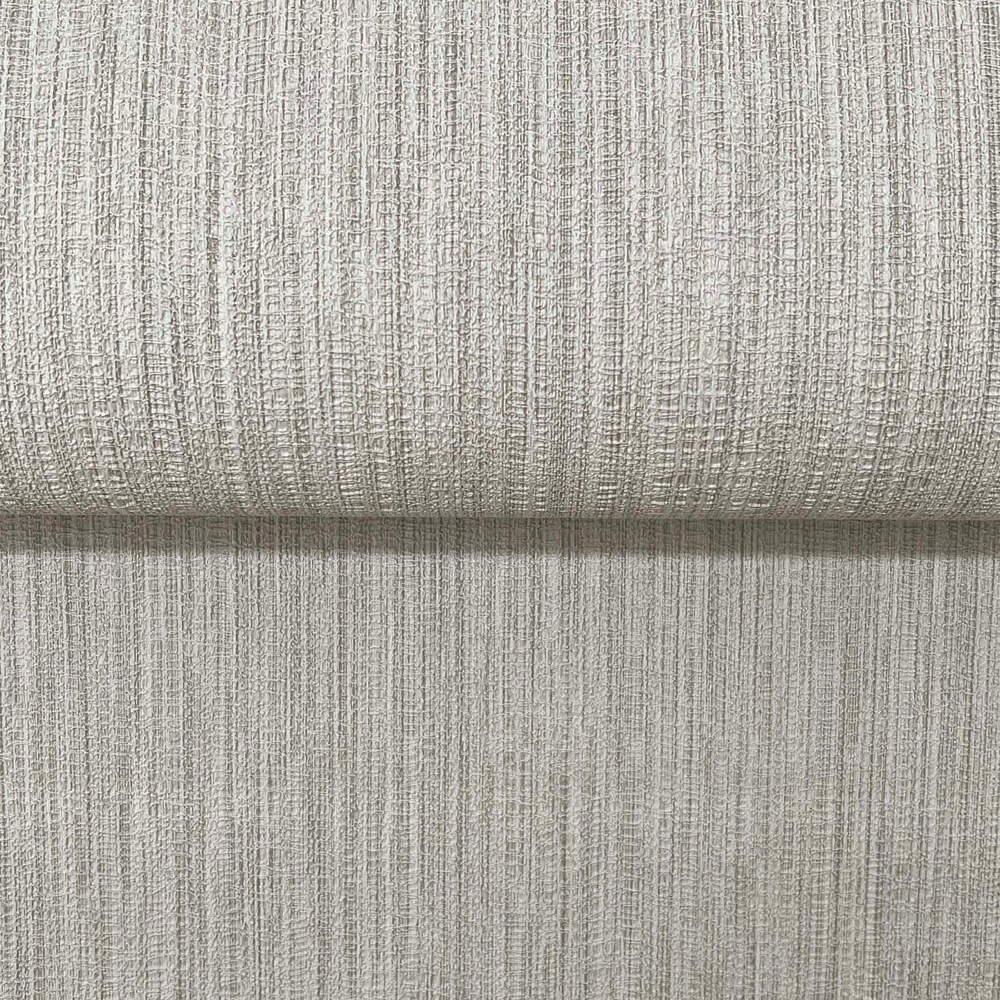 Cream-beige textured woven fabric with vertical ribbed weave, upholstery-style surface.