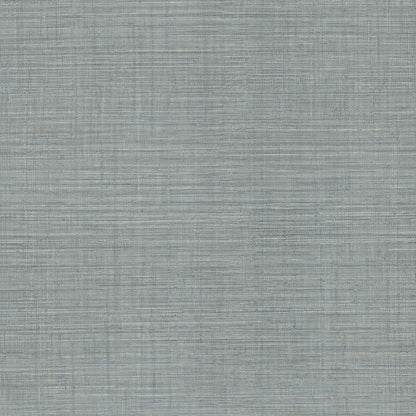 York Wallcoverings York Wallcoverings Lotus Silk Steel Blue Wallpaper Weaves Traditional Steel Blue  Wallpaper - SI25873