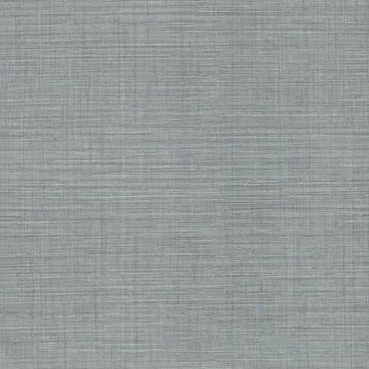York Wallcoverings York Wallcoverings Lotus Silk Steel Blue Wallpaper Weaves Traditional Steel Blue  Wallpaper - SI25873