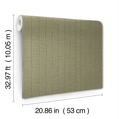 York Wallcoverings York Wallcoverings Cording Stripe Moss Wallpaper Stripes Traditional Moss  Wallpaper - SI26123
