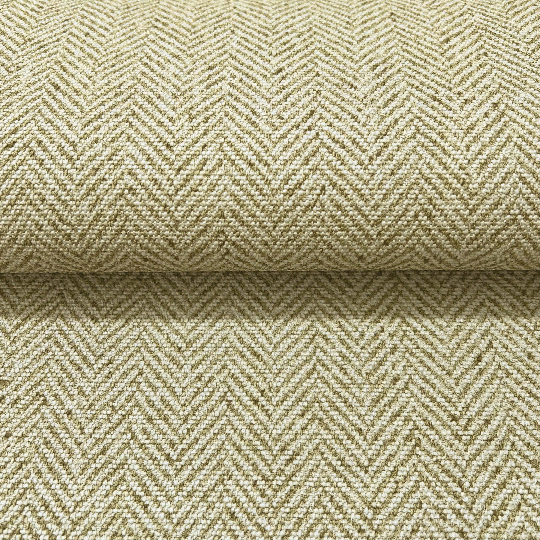 Green chevron herringbone wallpaper with a textured weave; masculine green tones on a wallpaper roll for walls.