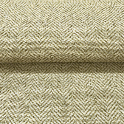 Green chevron herringbone wallpaper with a textured weave; masculine green tones on a wallpaper roll for walls.