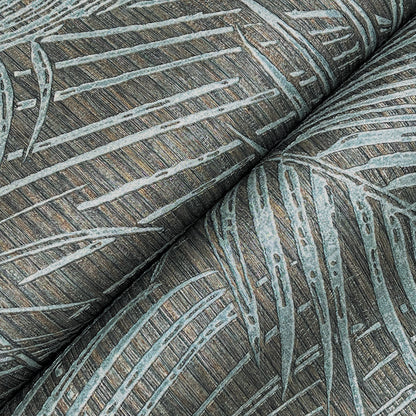 York Wallcoverings York Wallcoverings Della Palm Blue Multi Wallpaper Bohemian Tropical Blue Multi  Wallpaper - SI50610