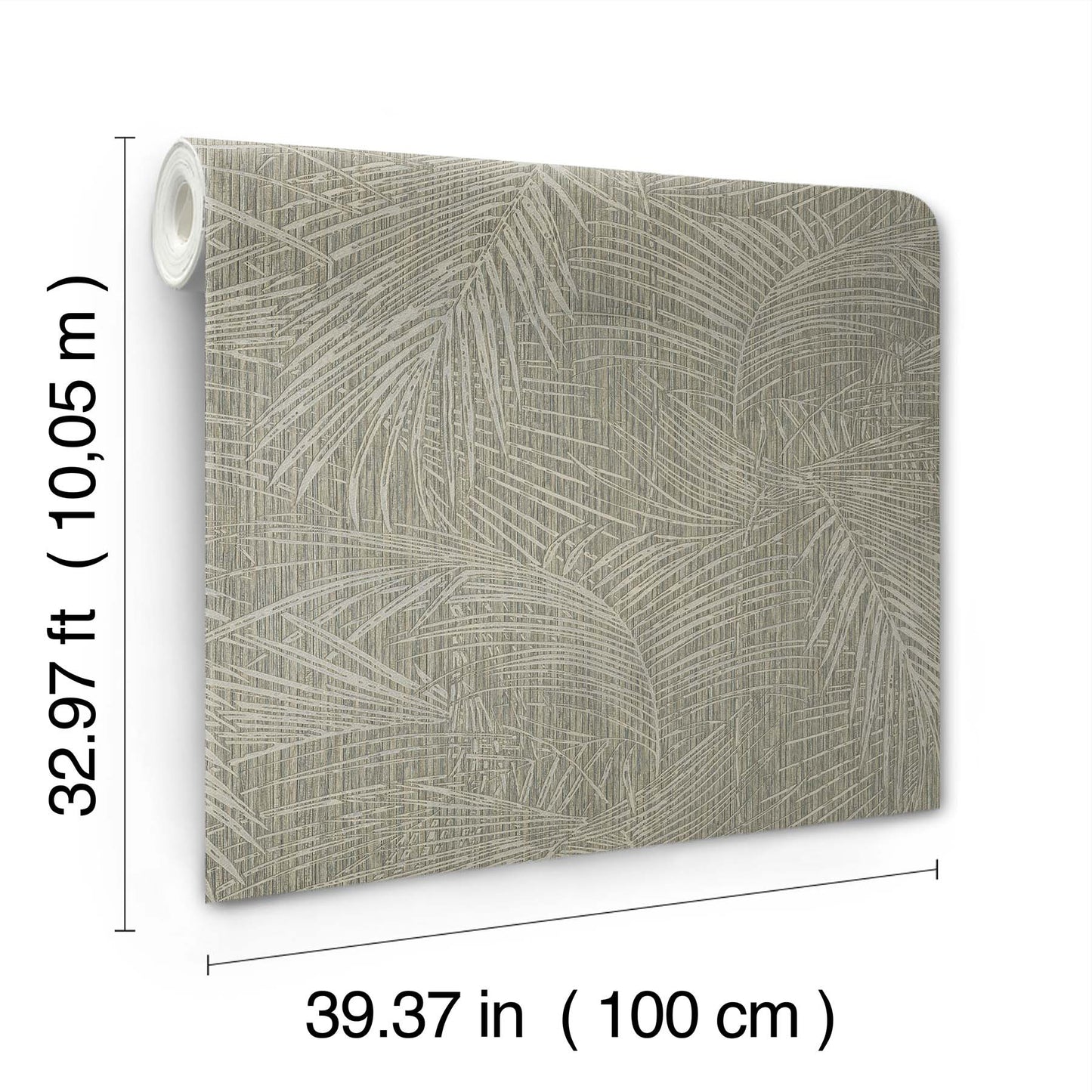 York Wallcoverings York Wallcoverings Della Palm Dark Taupe Wallpaper Bohemian Tropical Dark Taupe  Wallpaper - SI50612