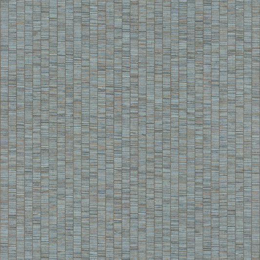York Wallcoverings Signature Textures Resource Library Lemuria Blue Wallpaper Transitional Stripes Blues   - SI6576