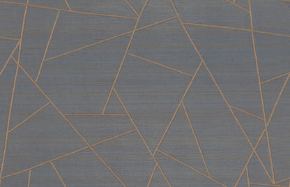York Wallcoverings York Wallcoverings Lisle Sapphire Wallpaper Geometrics Glam Sapphire  Wallpaper - SI6820