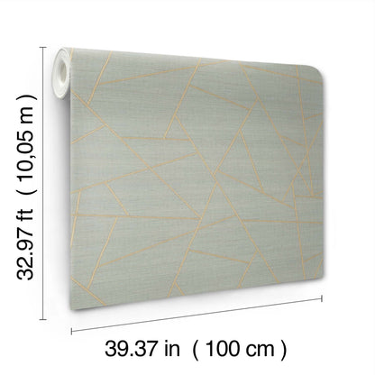 York Wallcoverings York Wallcoverings Lisle Lake Wallpaper Geometrics Glam Lake  Wallpaper - SI6821