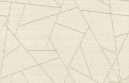York Wallcoverings York Wallcoverings Lisle Ivory Wallpaper Geometrics Glam Ivory  Wallpaper - SI6823