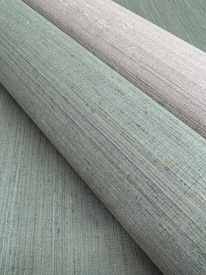 York Wallcoverings Signature Textures Resource Library Milano Silk Spa Wallpaper Traditional Solids Blues   - SI6841