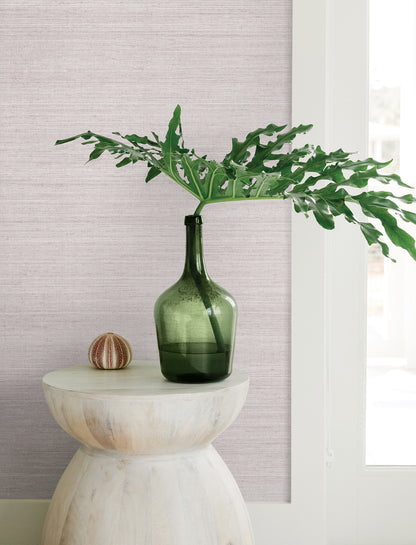 York Wallcoverings Signature Textures Resource Library Milano Silk Dusty Lavender Wallpaper Traditional Solids Greys   - SI6844