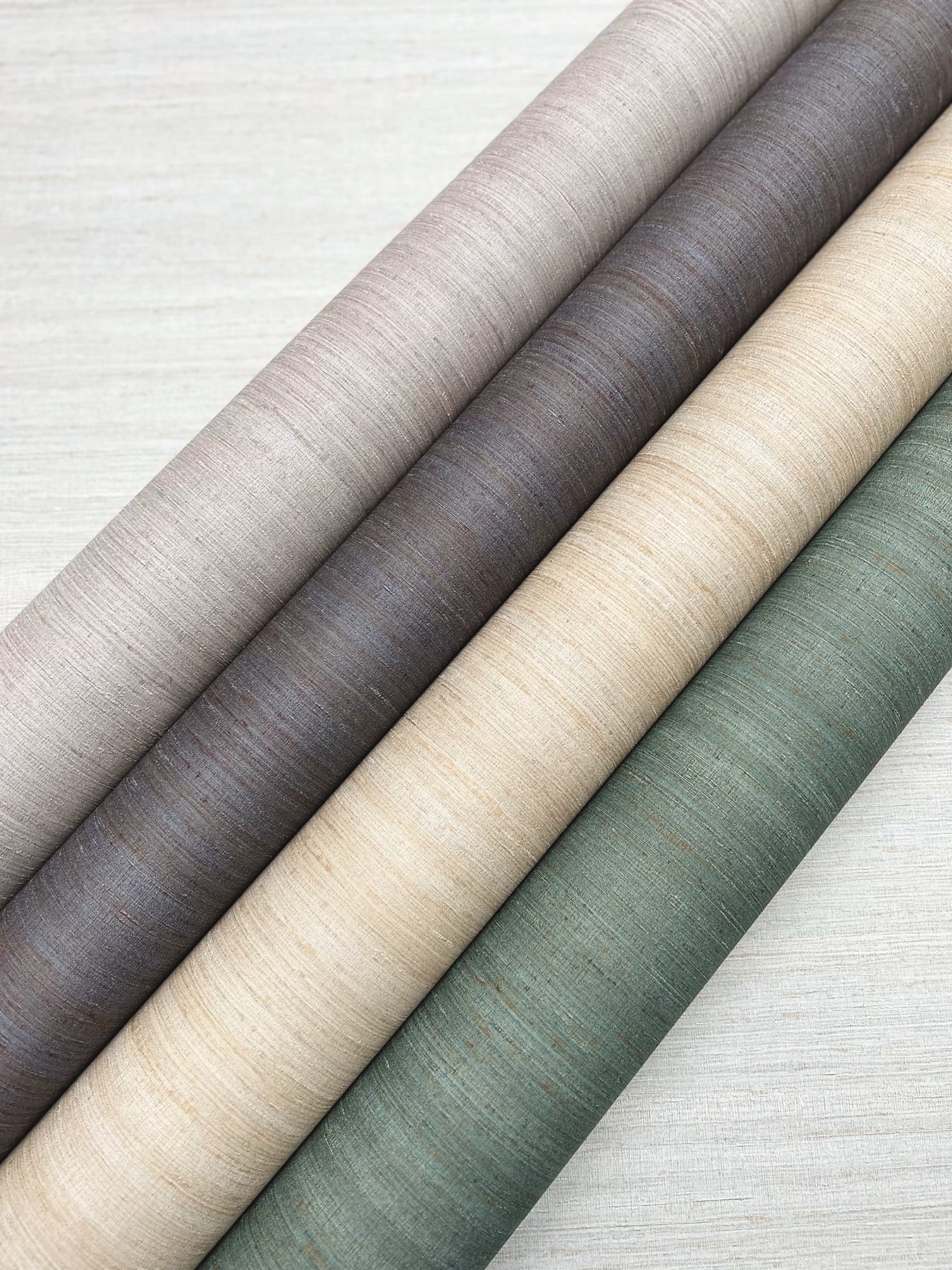 York Wallcoverings Signature Textures Resource Library Milano Silk Fog Wallpaper Traditional Solids Greys   - SI6848