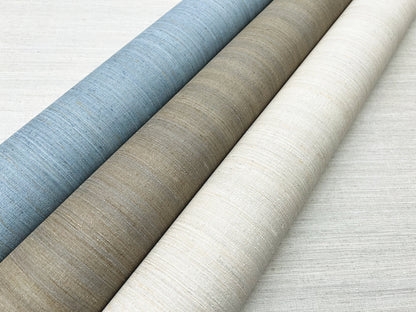 York Wallcoverings Signature Textures Resource Library Milano Silk Mushroom Wallpaper Traditional Solids Browns   - SI6852