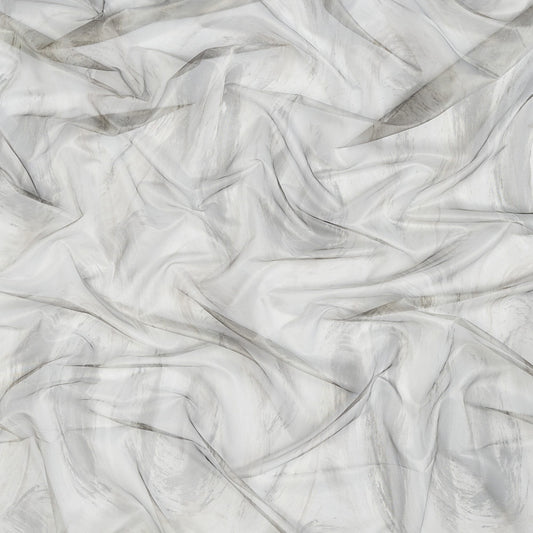 JF Fabrics SILHOUETTE 73 Fabric Abstract Green, Sage  Wide Width, Sheer - 8933773 J9001