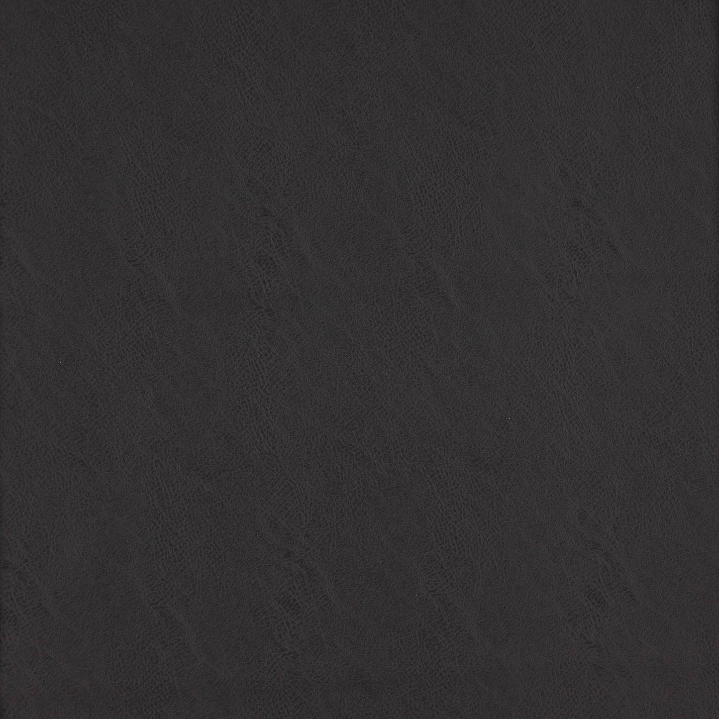 Dark charcoal faux leather texture with fine grain pattern and matte finish.