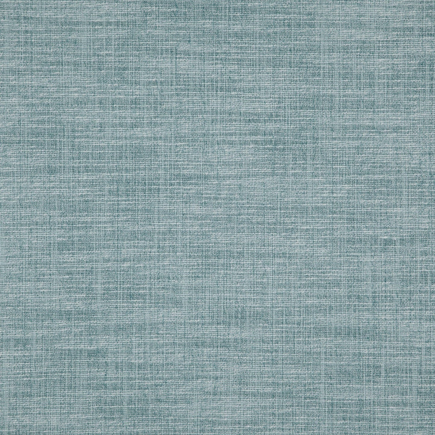 Close-up of teal blue linen-textured woven fabric with a subtle crosshatch texture.