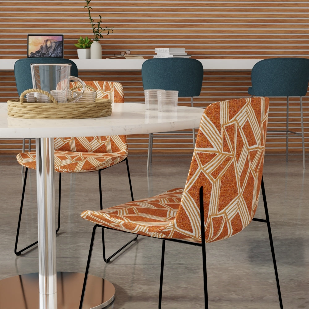 NICHOLASJOHN INC NJ-NAOMIE Tangerine Geometric   Fabric - NJ25-3067