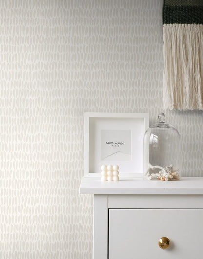 Seabrook Designs The Simple Life Brushwork Abstract Contemporary Off-White Matte  - SL80020