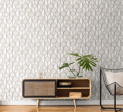 Seabrook Designs The Simple Life Minimalist Geometric Geometric Contemporary Off-White Matte  - SL80100