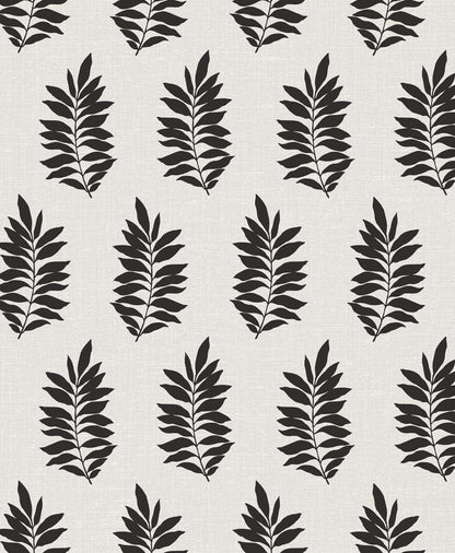 Seabrook Designs The Simple Life Pinnate Silhouette Botanical Contemporary Black Matte  - SL80300