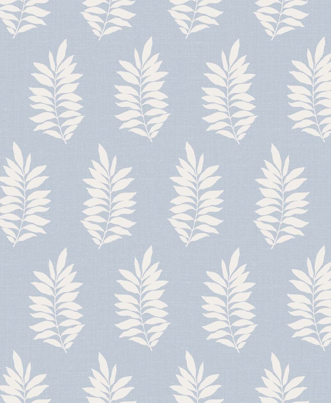 Seabrook Designs The Simple Life Pinnate Silhouette Botanical Contemporary Blue Matte Sidewall - SL80302