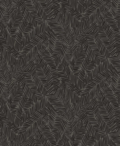 Seabrook Designs The Simple Life Lush Abstract Contemporary Black Matte  - SL80410