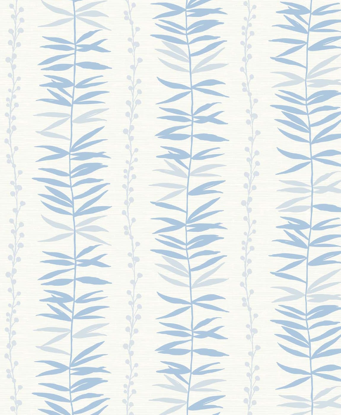 Seabrook Designs The Simple Life Summer Garland Botanical Contemporary Blue Matte Sidewall - SL80502