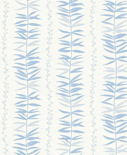 Seabrook Designs The Simple Life Summer Garland Botanical Contemporary Blue Matte  - SL80502